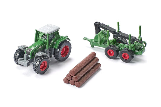 Siku Traktor Fendt mit Forstanhänger