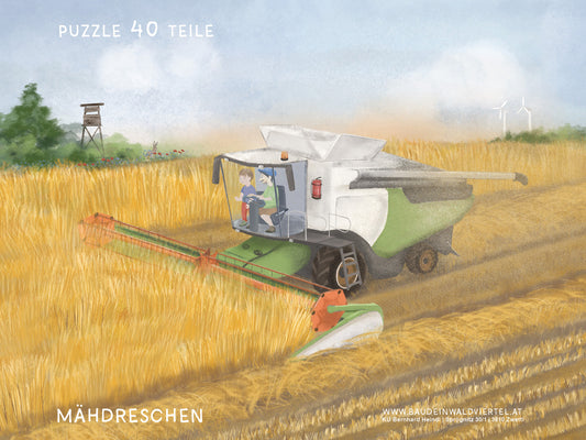 Kinderpuzzle Mähdreschen