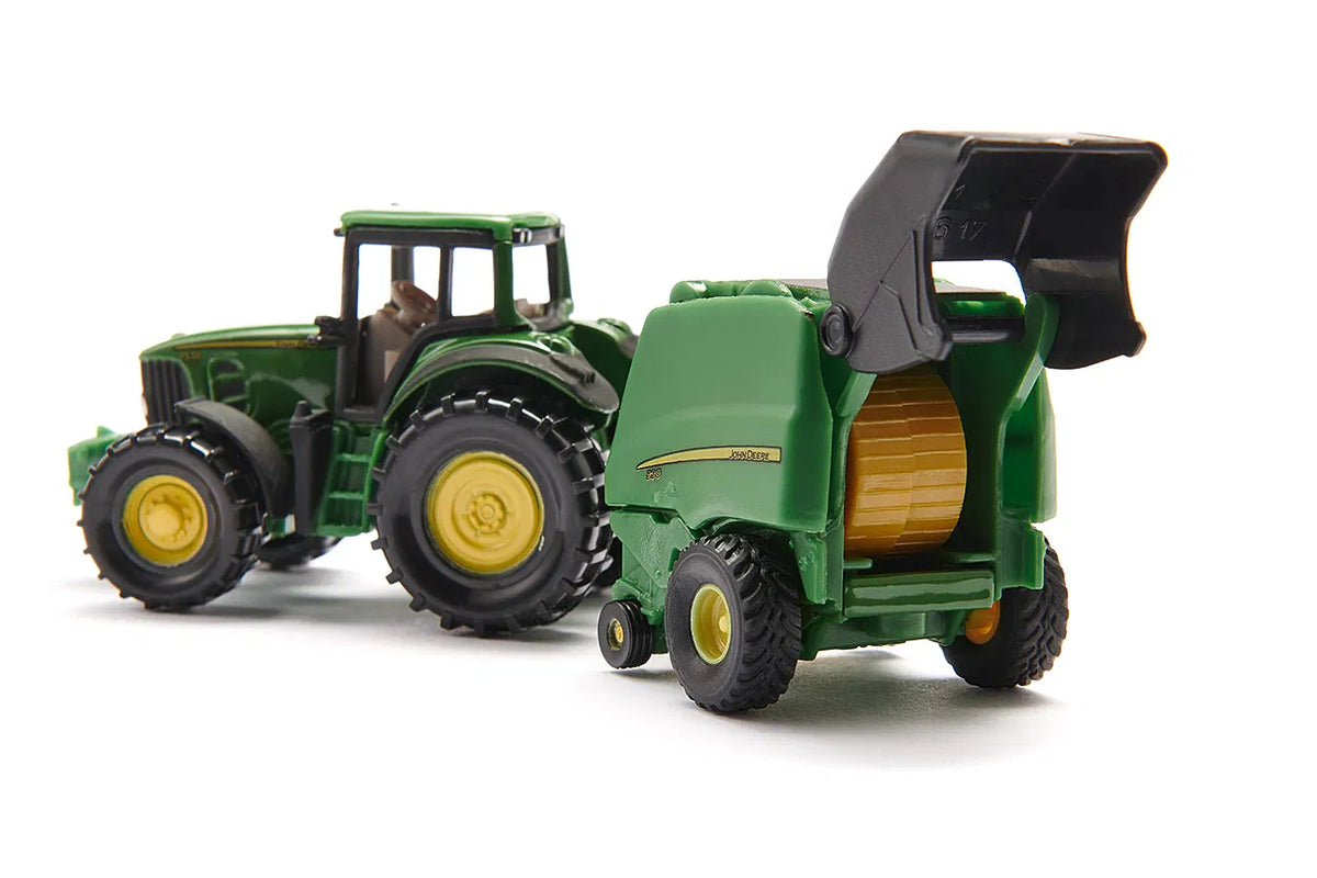Siku John Deere Traktor mit Ballenpresse