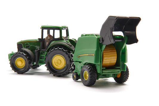Siku John Deere Traktor mit Ballenpresse