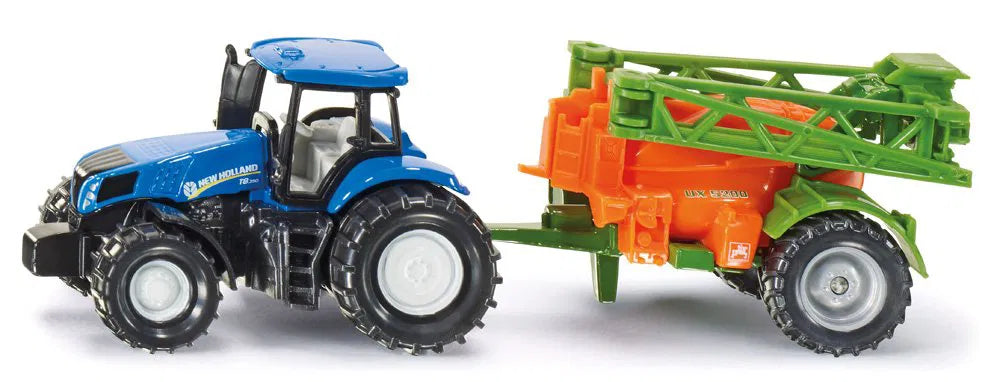 Siku Traktor New Holland mit Amazone Feldspritze